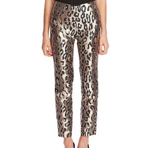 NWT Vince Camuto Leopard-Print Jacquard Pants Sz. 6